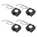 PATIKIL 3 Watt 4 Ohm Mini Speaker, 4PCS Full-Range Mobile Portable Advertising Machine Micro Loudspeaker Connector for Small Electronic Projects, Black Silver