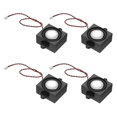 PATIKIL 3 Watt 4 Ohm Mini Speaker, 4PCS Full-Range Mobile Portable Advertising Machine Micro Loudspeaker Connector for Small Electronic Projects, Black Silver