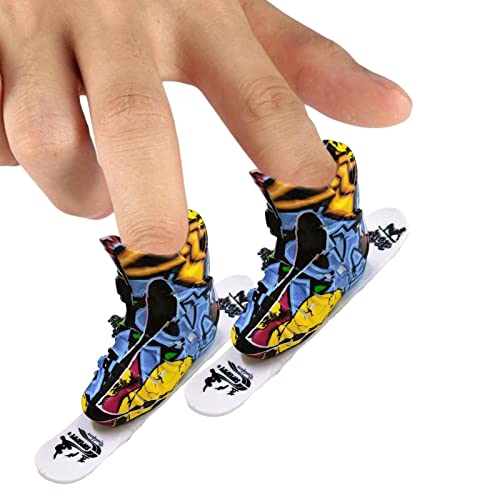 Bvizyelck 2 Pièces minis Skate Doigt, minis Planche À roulettes pour Enfant, Jouet De Skateboard À Doigts, Finger Skate Doigt Planche À roulettes, Planches À Doigts Jeu De Planche Garçons Et Filles
