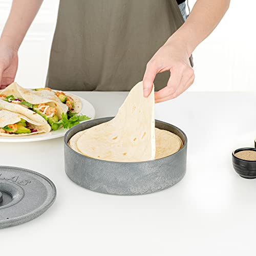 Restaurantware 8.5 x 2.3 Inch Tortilla Warmer 1 Microwavable Tortilla Holder - Lid Included Insulated Gray Plastic Tortilla Keeper Tortilla Server For Homes and Restaurants Durable by Restaurantware - Image 7