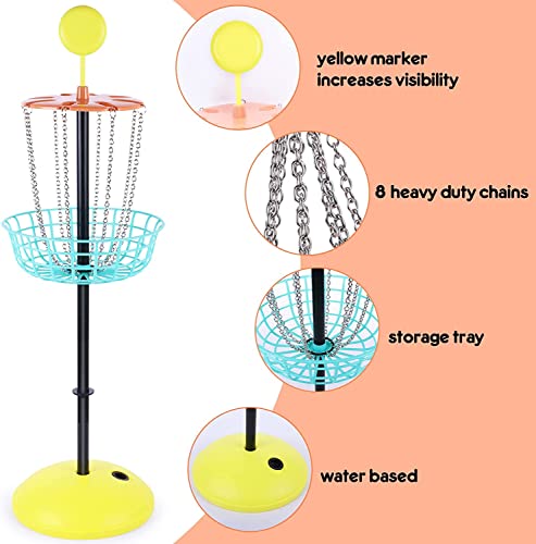 Disc Golf Basket Portable Disc Golf Target With 5 Frisbees Flying Disc Golf Set Indoor And Outdoor Yard Games #TOP2