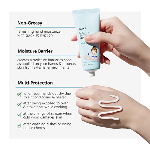 Fascy Milk Scented Moisturizing Hand Cream, Anti-Wrinkle Hand Cream Travel Size Moisturizing Lotion, Healing Hand Cream For Cracked Hands & Dry Skin - Hand Moisturizing Lotion Sets Of 2 #TOP2