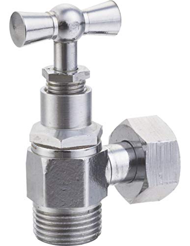 ROBINET EQUERRE WC AVEC PRESSE ETOUPE 3/8 CHROME RIQUIER