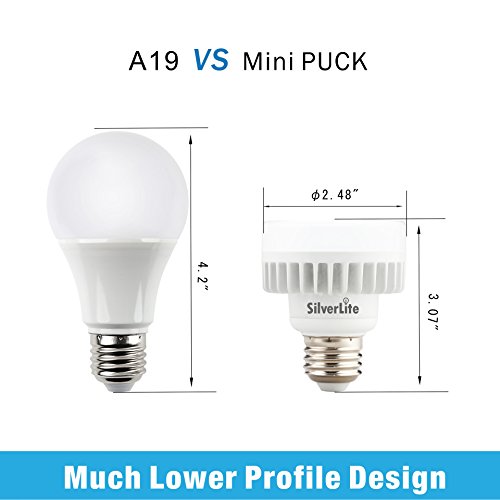 Legental 10W Led Mini Puck E26 Medium Base Squat Bulb,100W Incandescent Equivlent,50000Hrs Life,1000Lm,Soft White(2700K),120-277V,Suitable For Indoor And Outdoor Fixture,Ul Wet Location Listed #TOP2