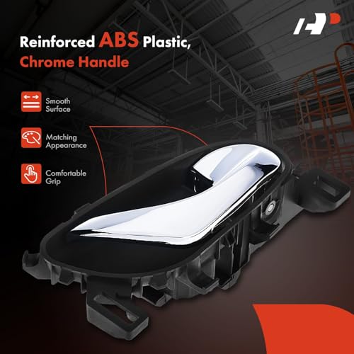 A-Premium Front or Rear Passenger Interior Door Handle Compatible with Nissan Rogue Sport 2017 2018 2019 2020, without Lock Button, Without Power Locks, Chrome, Replace# 80670-4BA0A by A-Premium - Used condition - Image 3