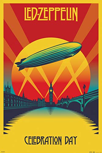 Led Zeppelin Celebration Day Album Cover Poster Metal Rock Band Vintage Wall Art Room Decor Aesthetic Room Home Dorm Hippie Decoration Classic Music Man Cave Cool Wall Decor Art Print Poster 24x36