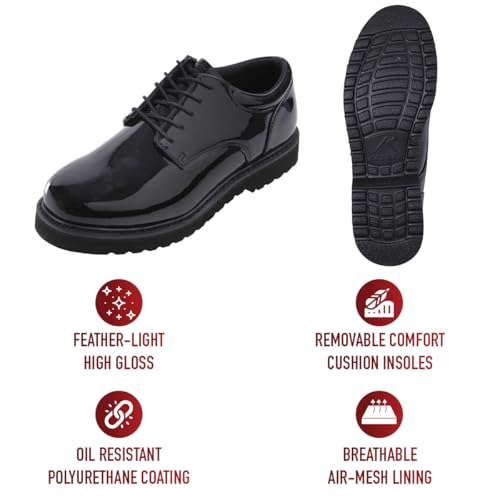 Rothco Uniform Oxford Dress Work Shoe, Black, Regular, 9.5 by Rothco - Image 6