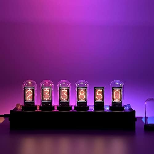 ELEKSTUBE Tube Clock 2ND Generation, 6 Bit IPS LCD Screen Digital Time Photo Display, DIY Retro Smart Desktop Decoration, Nixie Tube Kit Clock, Best Creative Gift Adults Boys
