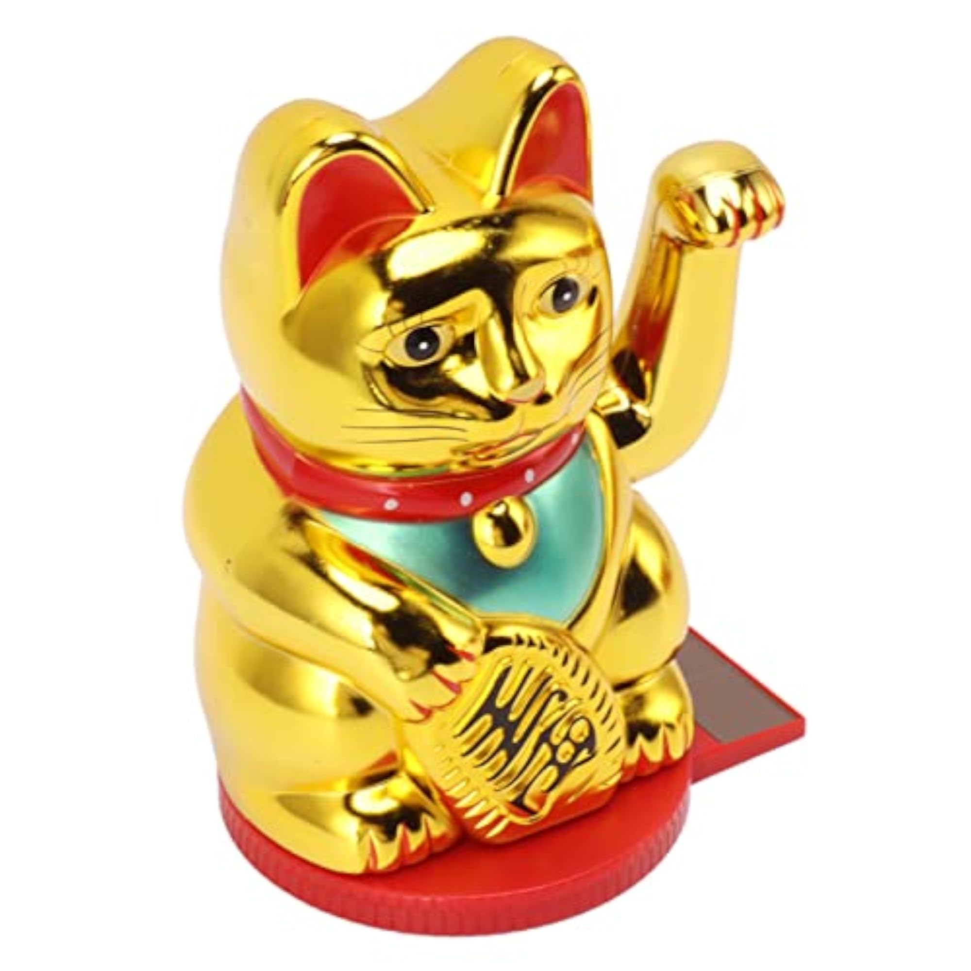 Solar Fortune Cat, Rotating Base Lucky Money Cat