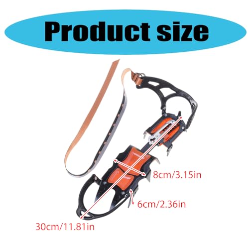 Crampons à glace évitez les chutes grâce aux 12 dents antidérapants