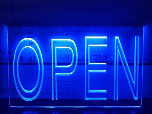 Dvtel Neon Sign Led Modeling Light Luminous Letters Signboard Acrylic Panel Neon Decorative Light,Yellow,40X30Cm Hotel Restaurant Bar Coffee Shop (Color : Blue, Size : 60X40Cm) #TOP16