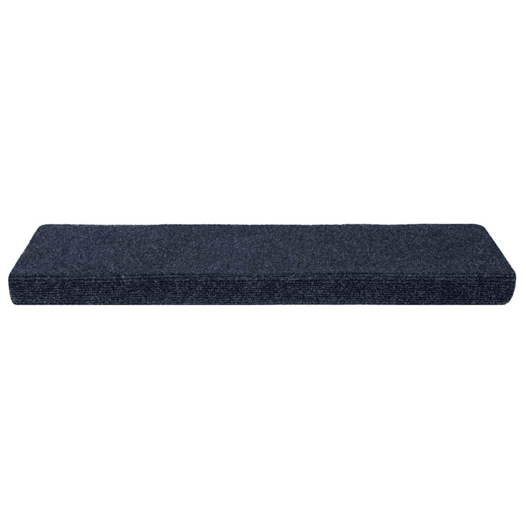 Stufenmatten Selbstklebend 10 Stück 65x21x4 cm Anthrazit Rechteckiger Rand Treppenstufen Matten, Teppich Innen für Treppen, rutschfest Stufenmatten Treppenteppich