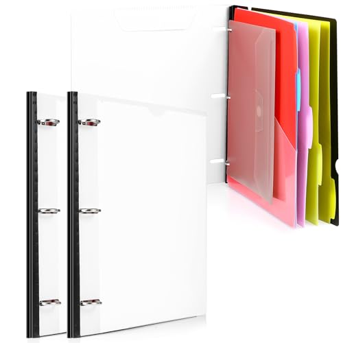 WOT I Organizador de projetos telescópico, 2 peças, fichário recarregável com divisórias e bolsos, 1