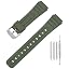 army green/silver buckle