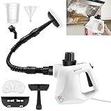 Steam Cleaner Handheld, Portable Steam Cleaners, Pressurized with 9 pcs Accessories and Safety Lock, 400ML Multifunctional Hand Held Steam Cleaner for Cleaning Kitchen Bathroom Grout Windows Grease