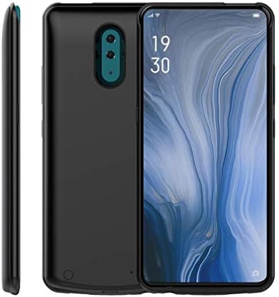 Moonmini Compatible with OnePlus 7 Battery Case, 6500mAh External Battery Charger Pack Slim Rechargeable Power Bank Portable Backup Charging Protective Case for OnePlus 7 Black