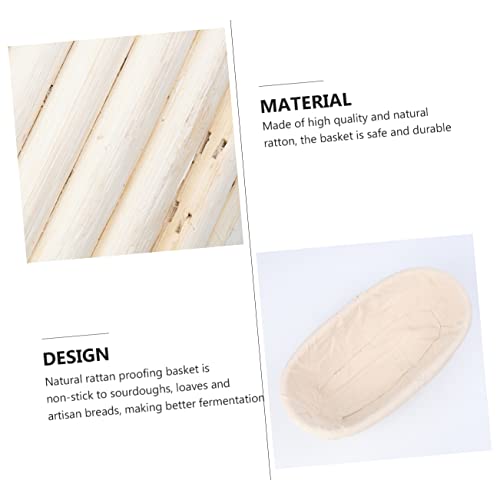 Luxshiny Bandeja Retangular Bandeja De Tecido Bandeja De Vime Cestas De Prova De Pão Para Pão De Fer