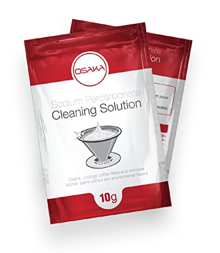 Osaka Sodium Percarbonate Cleaning Solution - Clean and Unclog Coffee Filters and Removes Kitchen Stains. (10 Pack)