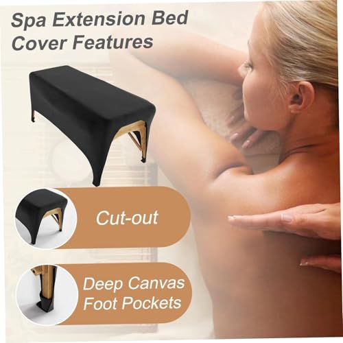 Housses de lit pour cils lot de 2 en polyester extensible 30 x 72 cm pour table de massage