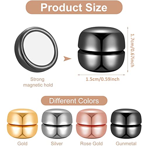 دبابيس حجاب مغناطيسية، 4 ازواج دبابيس حجاب مغناطيسية بدون دبابيس متعددة الاستخدامات، دبابيس حجاب مغناطيسية تجارية قوية للنساء متعددة الاستخدامات وشاح ملون
