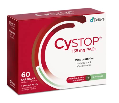 Deiters - Cystop Pastillas Arándanos Rojos Para La Cistitis, Con D-Manosa, Para Cistitis Recurrentes, Contra Infecciones Urinarias, 60 Cápsulas