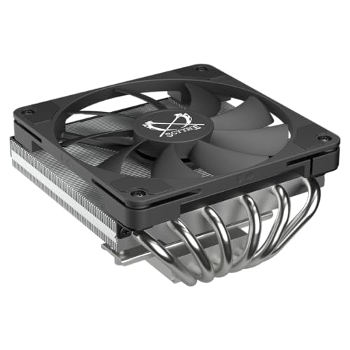 SCYTHE Big Shuriken 4 niskoprofilowa chłodziarka procesora, 11,9 cm x 12,2 cm x 6,6 cm, 12 V, 200 W, 31,78 dB, kompatybilna z komputerem stacjonarnym, laptopem, serwerem, innymi urządzeniami