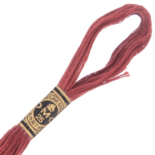 Image of Hobby Lobby DMC Cotton Embroidery Floss 221 Very Dark Shell Pink Set of 12