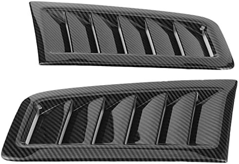 Carbon Fiber Hood, Hood Vent Car, Air Flow Intake Scoop Bonnet Turbo Side Vent Hood Air Vent Trim Cover for Focus RS MK2 Style Car Front Vent Bonnet Vent RS Style (Carbon Fiber)