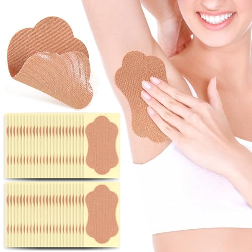 50 almohadillas para el sudor en las axilas invisibles autoadhesivas de 9, 5 x 5 cm desechables antitranspirantes para mujeres.