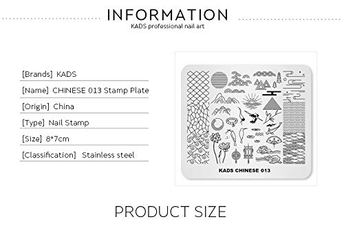 Kads Chinese Style Nature Nail Stamping Plate Template Image Design Plates For Nail Art Decoration And Diy Nail Art (Cn013) #TOP6