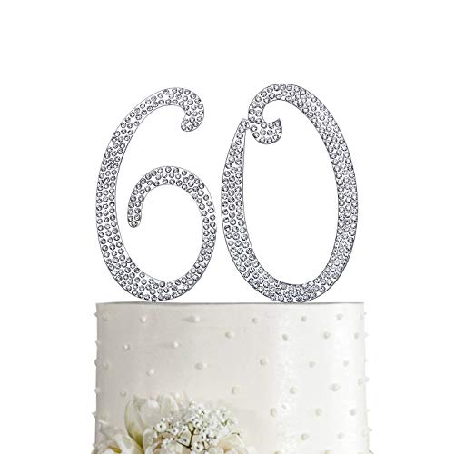 MAGJUCHE Rhinestone Number 60 Cake Topper #TOP11