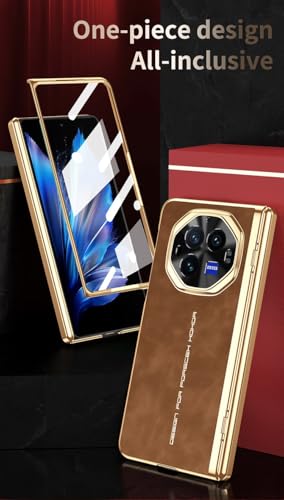 Coque Vivo X Fold3 avec protège-écran et charnière cuir