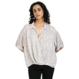 Calvin Klein Women's Chiffon Printed Wrap Top White
