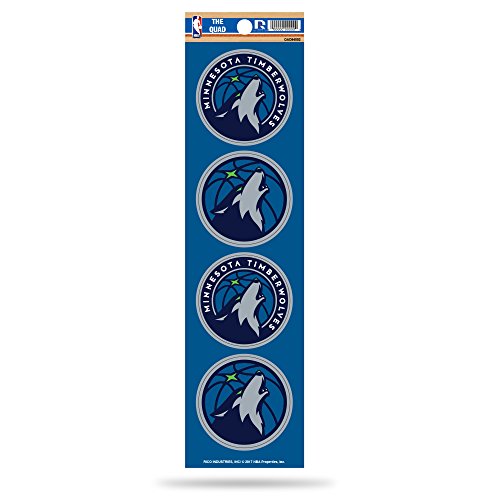 Rico Industries Nba Die Cut 4-Piece The Quad Sticker Sheet, New York Knicks , 3 X 11.5-Inches #TOP17