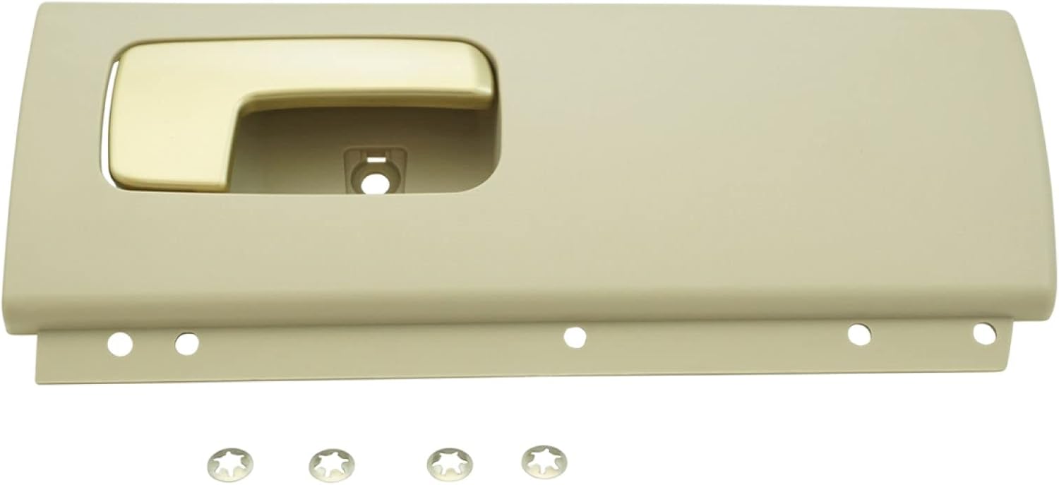 TRQ Rear Right Interior Door Handle Beige & Gold Passenger Side Compatible with 2003-2011 Lincoln Town Car