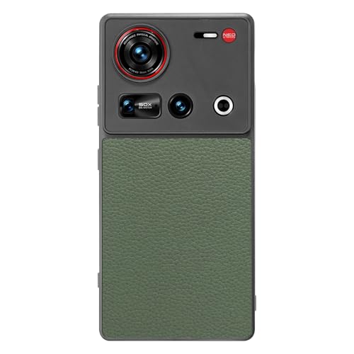 LOOF LUXURY-SHELL �{�v ���U�[ �X�}�z�P�[�X for nubia Z70 Ultra / Z70S Ultra �p �P�[�X �J�o�[ �X�g���b�v�z�[�� �V���v�� �ϏՌ� ���^ �y�� leather [�_���O���[��]