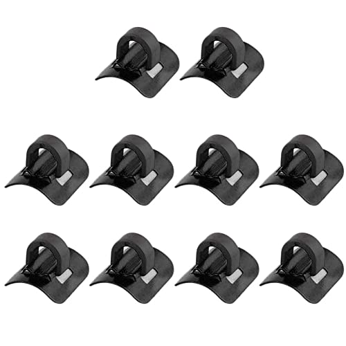 10Pcs Bike Cable C-Clip,Morechioce C-Buckle Clasps Housing Hose Guide Stick-On Brake Cable Derailleur Shifter Cable Guides For Bike Bicycle Mtb,Black #TOP18