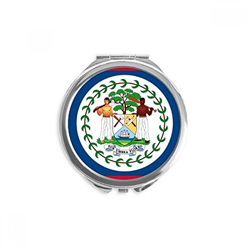 Miroir de poche Belize drapeau miroir rond compact amérique du nord