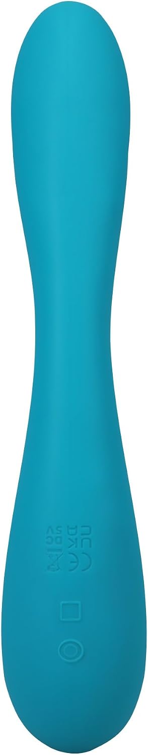 Doc Johnson This Product Sucks -Sucking Clitoral Stimulator with Bendable Vibrator, Dual-Ended, Silicone, Rechargeable, for Adults Only, Teal
