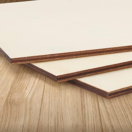 Belle Vous 4.4mm Pinewood Sheets (4 Pack) - 25 x 39.5cm/9.84 x 15.55 Inches - Unfinished Wood DIY Craft Project Board - Perfect for Laser Cutting, Painting, Modelling, Engraving, Fretwork & Pyrography