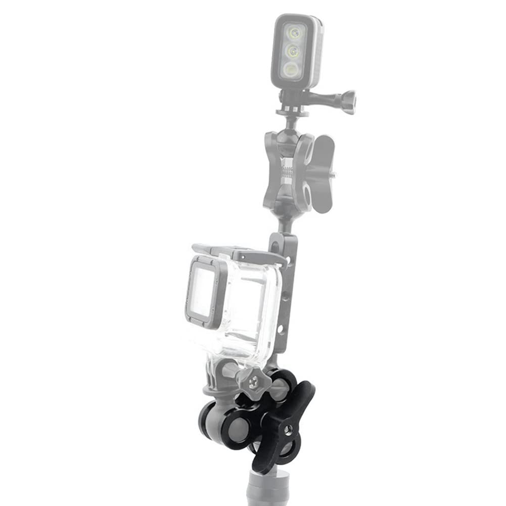 Pince à boule 3 trous pour lampe de plongée - Support pour lampe de poche - Noir