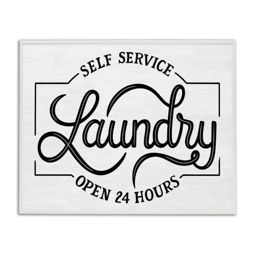 'Self Service Laundry Open Sign'| Framed Giclee Art