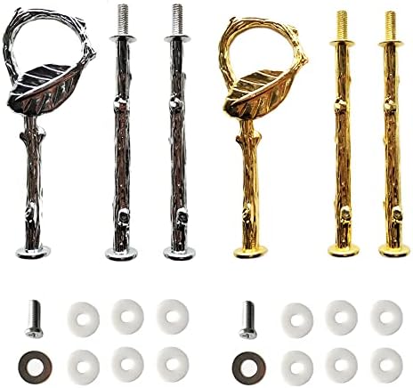 2 Set 3 Tier Dessert Stand Fittings Alloy Fruit Display Fittings Replaceable Cake Stand Rods Kits Accessories for Wedding Birthday Parties Tea Parties
