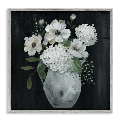 'Classic Flower Arrangement White Varied'| Framed Giclee Art