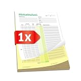 PRIMUS PRINT Arbeitszeitnachweis Schreibblock A4 – mit Selbstdurchschreibenden Papier – Durchschreibschutz – Arbeitszeiterfassung für 31 Tage – Stundennachweis für Minijob, Vollzeit [1 x Block]