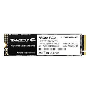 TEAMGROUP MP33 512GB SLC Cache 3D NAND TLC NVMe 1.3 PCIe Gen3x4 M.2 2280 Internal Solid State Drive SSD (Read/Write Speed up to 1,700/1,400 MB/s) Compatible with Laptop & PC Desktop TM8FP6512G0C101