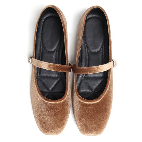 Dear Time Women's Square Toe Ballet Flats Elegant Comfortable Mary Jane Flats Dress Flats Shoes4