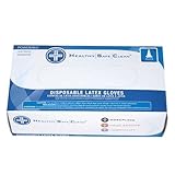 Hospeco GL-L105PX Proworks 5 mil Powdered Latex Gloves, Industrial Grade, White, X-Large, Case of 1000 Gloves, 10 Inner Boxes