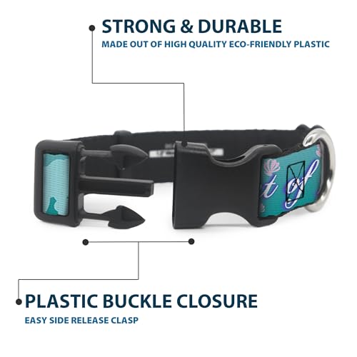 Collar para perro azul de la Sirenita para paseos playeros y parques con hebilla Buckle-Down 5