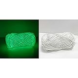 OKY Leuchtendes Handstrickgarn, Häkelgarn, Babygarn, 50g DIY Stoff Polyester Handstricken Leuchtendes Garn, Im Dunkeln Leuchtend, Schal, Strickjacke Für Damen, Kinder (Weiß)